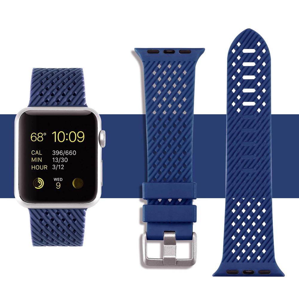 Silicone Strap Series 7 6 5 Rhombic Pattern Belt Waterproof Wristband