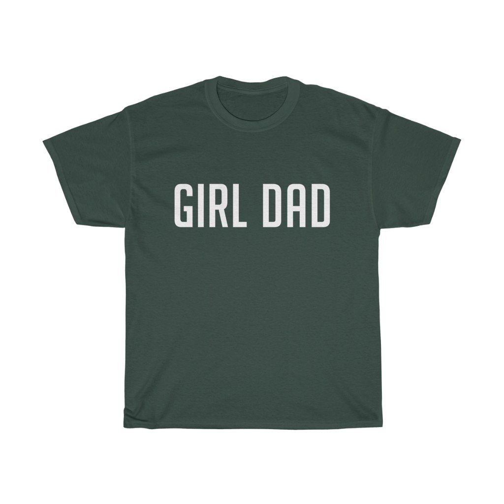 T-Shirt Forest Green / L Girl Dad men tshirt tops, short sleeve cotton man t-shirt, small - large plus size