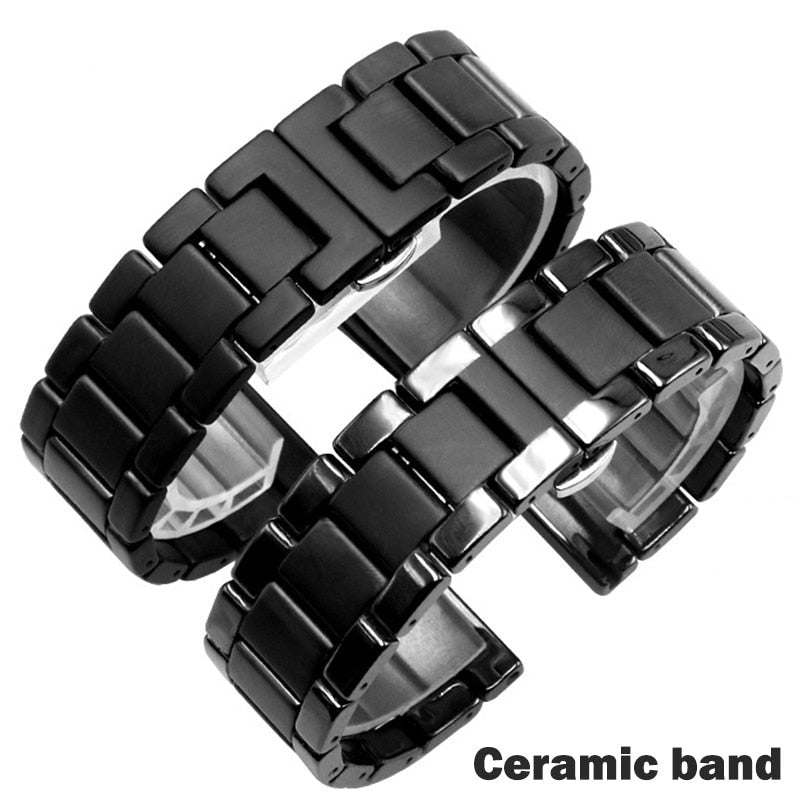 20mm 22mm 24mm Luxury Ceramic Band For Galaxy 3 Watch 46mm 42mm Gear s3 Strap Active 2 40 44mm Smartwatch Ceramic Strap|Watchbands|