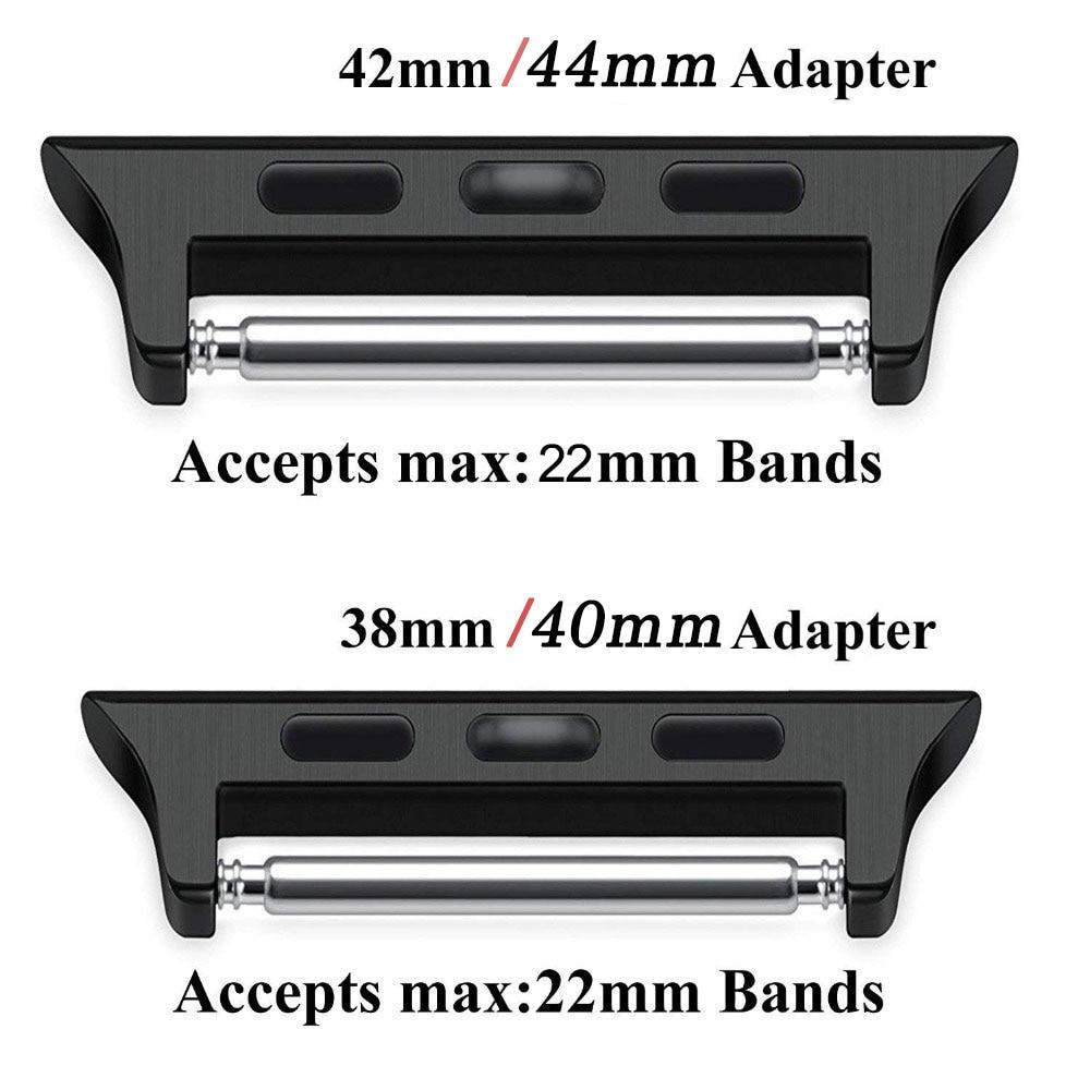 Watchbands Adapter For Apple Watch band 6 SE 5 4 3 2 for iwatch band 6 5 4 42mm 38mm Strap spring bar belt Watchband Accessories Connector|Watchbands|