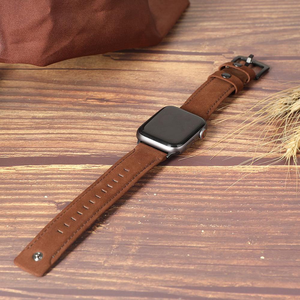 Watchbands Band for Apple Watch 5 4 42MM 38MM 44MM 40MM Strap for iWatch 5 4 3 2 1 Wristband Genuine Cow Leather loop Bracelet Belt|Watchbands|