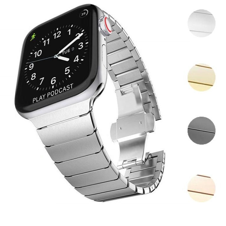 Apple Apple Watch Men's Band Series 6 5 4 High Quality Sleek Metal Steel Bracelet iWatch 3mm 40mm 42mm 44mm Wristband Watchbands