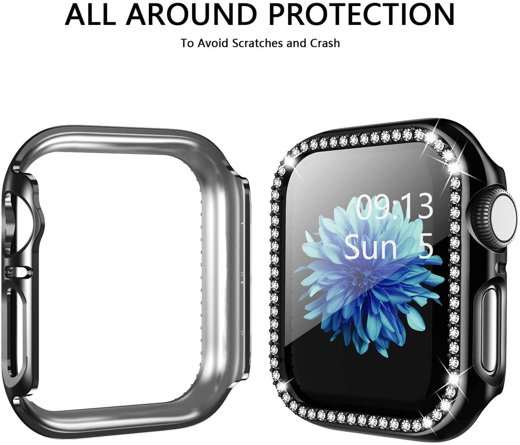Watch Cases Bling Case Cover for Apple Watch 6 SE 5 4 3 44mm 40mm For Iwatch 42mm 38mm Diamond Screen Protective Cover Bumper Case|Watch Cases|
