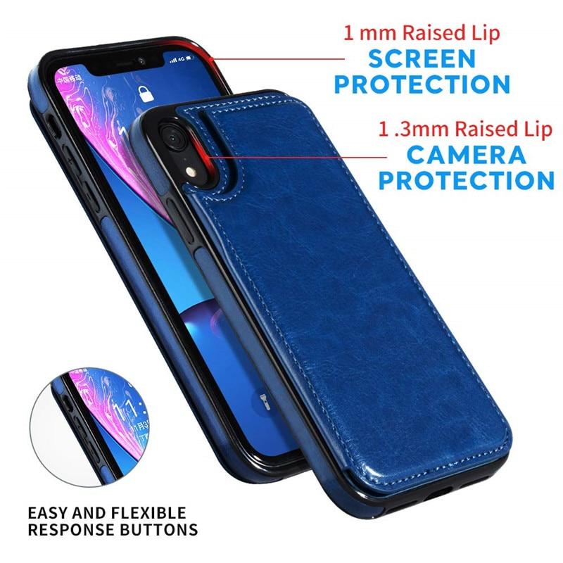 iPhone 8 Series Flexible Leather Back Cover with Card Holders