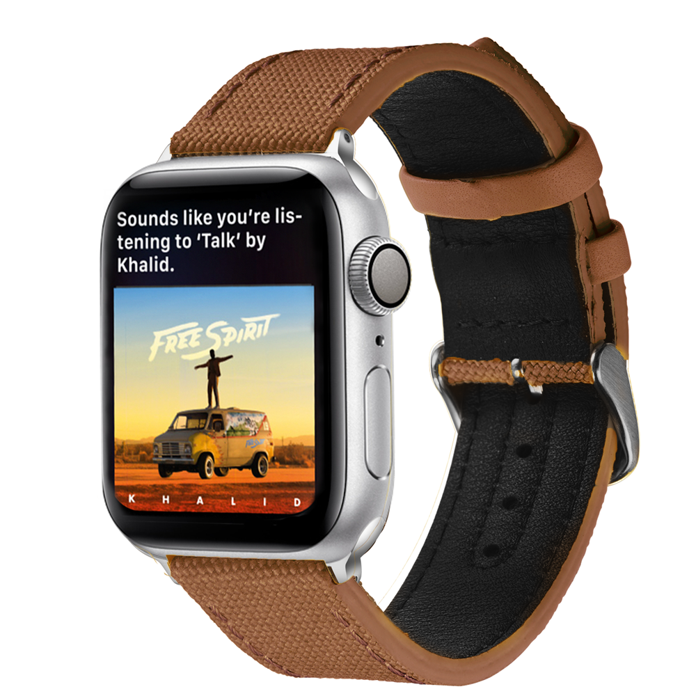 Watchbands Canvas Leather Band for Apple Watch iWatch 38/40mm 42/44mm Series 5 4 3 2 Men Women Sport Wristband Bracelet Nota Strap |Watchbands| Unisex