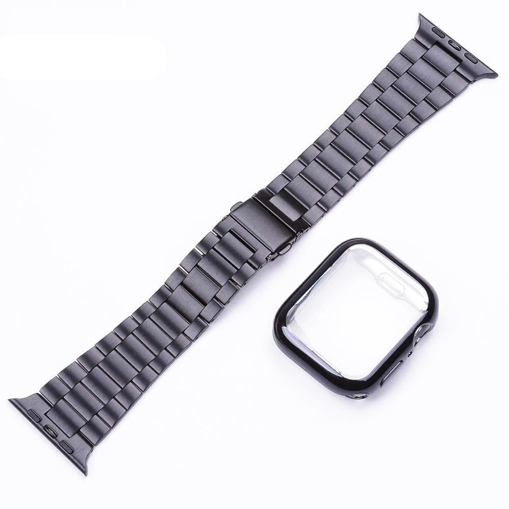 Watchbands Case+Strap For Apple Watch 5 3 band 44 mm 40mm 42mm/38mm Stainless Steel metal Bracelet belt accessories iWatch Band 5 4 3 2 1|Watchbands|