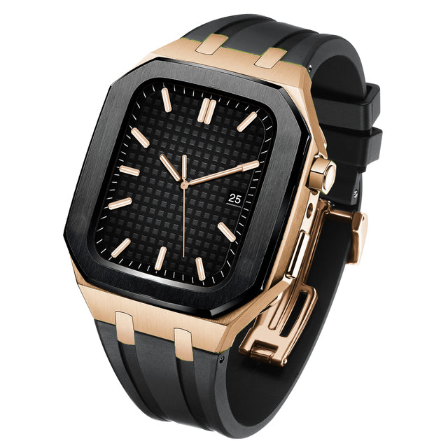 Premium Steel Case+Strap for Apple Watch luxury Rubber Band