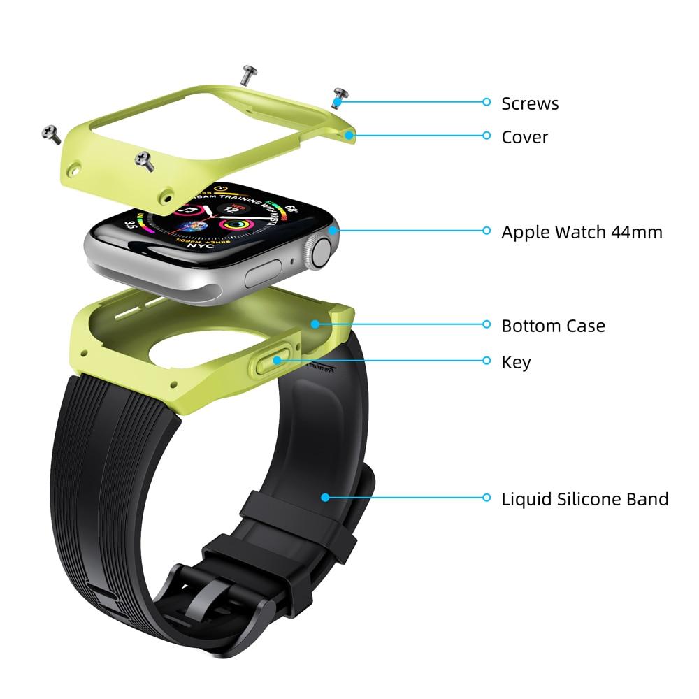 Watchbands Case + strap Waterproof Apple Watch protective band, fits iWatch nike water sports Silicone bracelet Watchbands Series 5 4 3 38/40 42/44 mm|