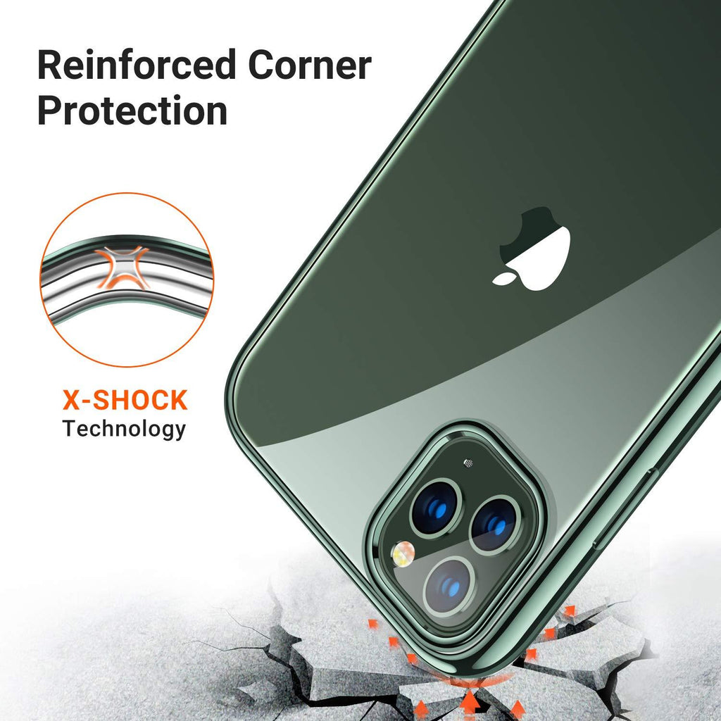 Fitted Cases Cases for iPhone 12 11 Pro Max Xs XR ,Ultra Slim Thin Clear Soft Premium Flexible Chrome Bumper Transparent TPU Back Plate Cover|Fitted Cases|