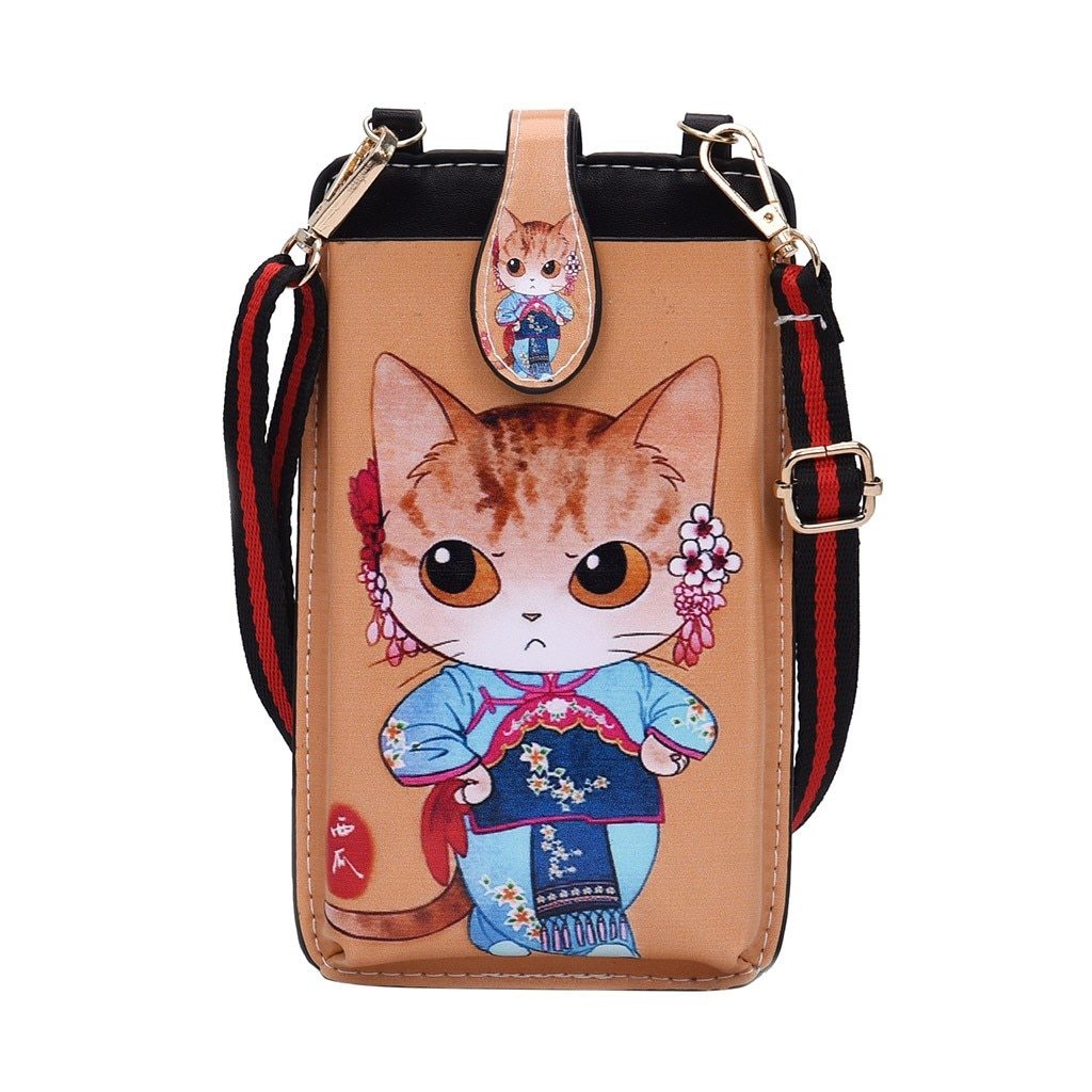 Shoulder Bags Cell Phone Bag Case Mini Cross body Shoulder Bag Girls Women Coin Bag Cute Cartoon Print Wallet Bag Women's Wallets Purse|Shoulder Bags|