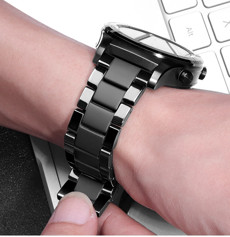 20mm 22mm 24mm Luxury Ceramic Band For Galaxy 3 Watch 46mm 42mm Gear s –