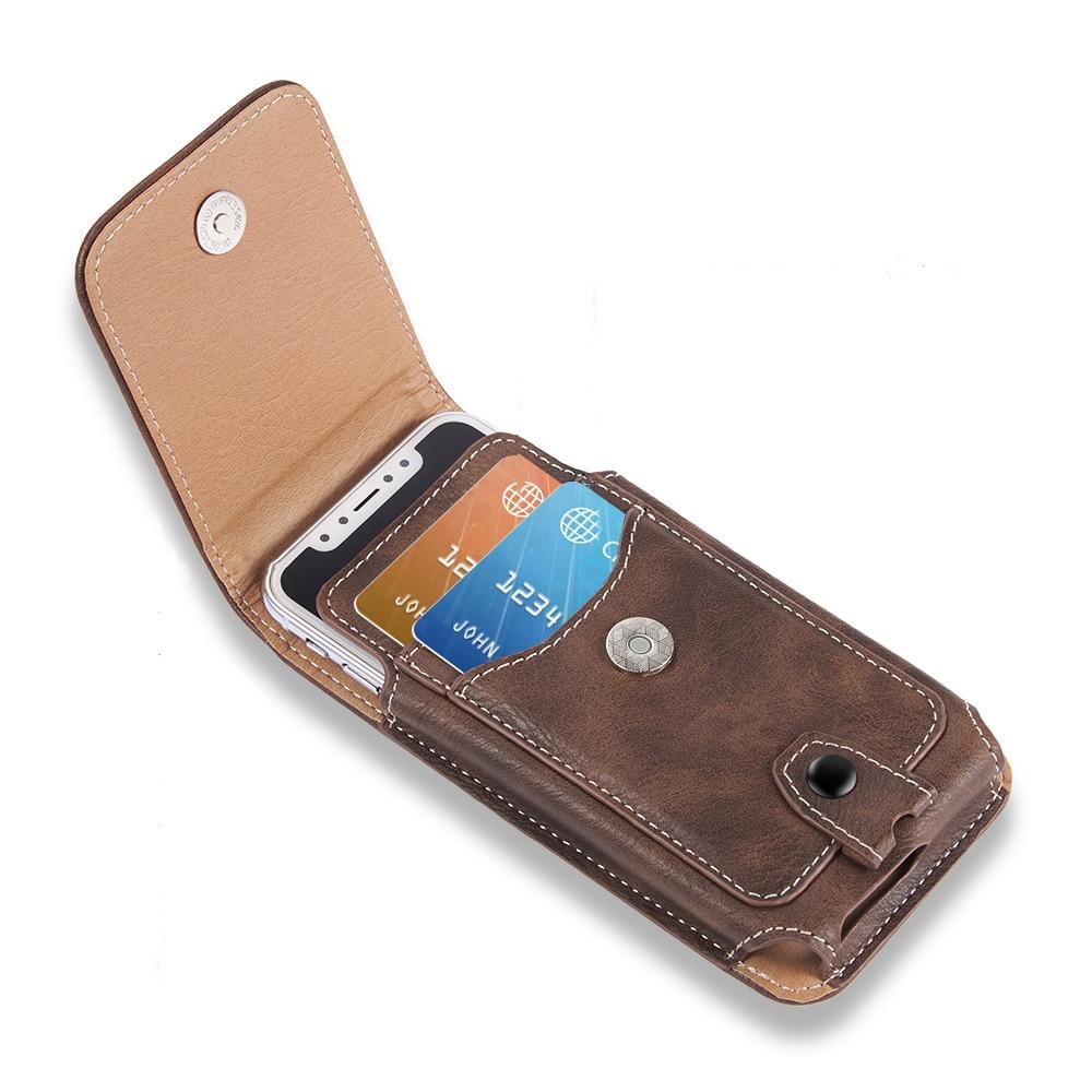 Classical Pouch Leather Phone Case For iPhone 11 XS X 7 Waist Bag Magnetic  holster Belt Clip Cover |Phone Pouches