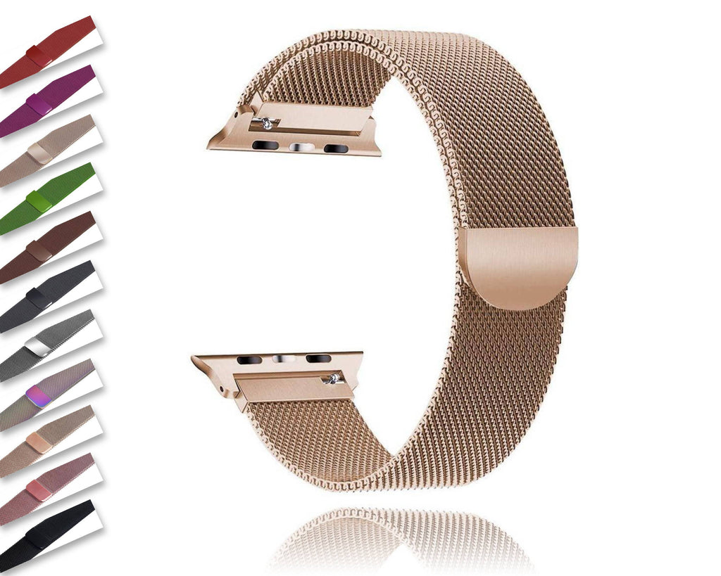 Apple Apple Watch Series 6 5 4 3 Band, Milanese Loop Sport Strap, Magnetic Stainless Steel Bracelet watchband 38mm, 40mm, 42mm, 44mm