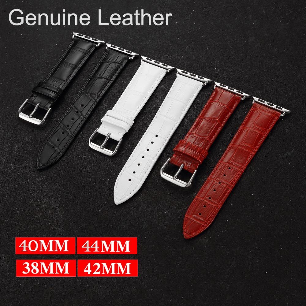Watchbands Cow Leather bands for Apple Watch band 5 4 3 42MM 38MM 44MM 40MM Strap for iWatch series 5 4 3 2 1 Wristband loop Bracelet Belt|Watchbands|