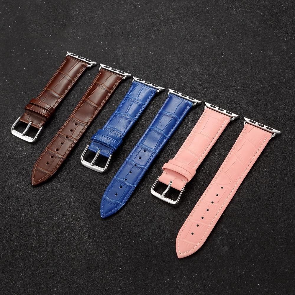 Watchbands Cow Leather bands for Apple Watch band 5 4 3 42MM 38MM 44MM 40MM Strap for iWatch series 5 4 3 2 1 Wristband loop Bracelet Belt|Watchbands|