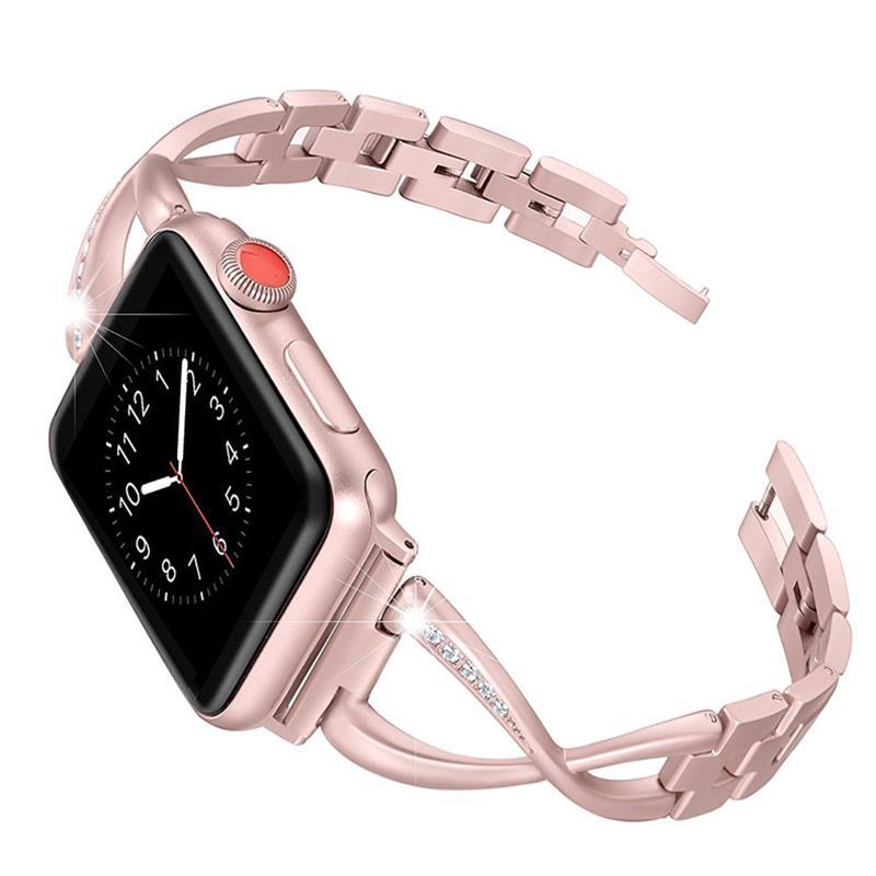 Watchbands Diamond strap for apple watch band 5 4 44mm 40mm iwatch band watchband+Diamond case cover and Screen Protector|Watchbands|