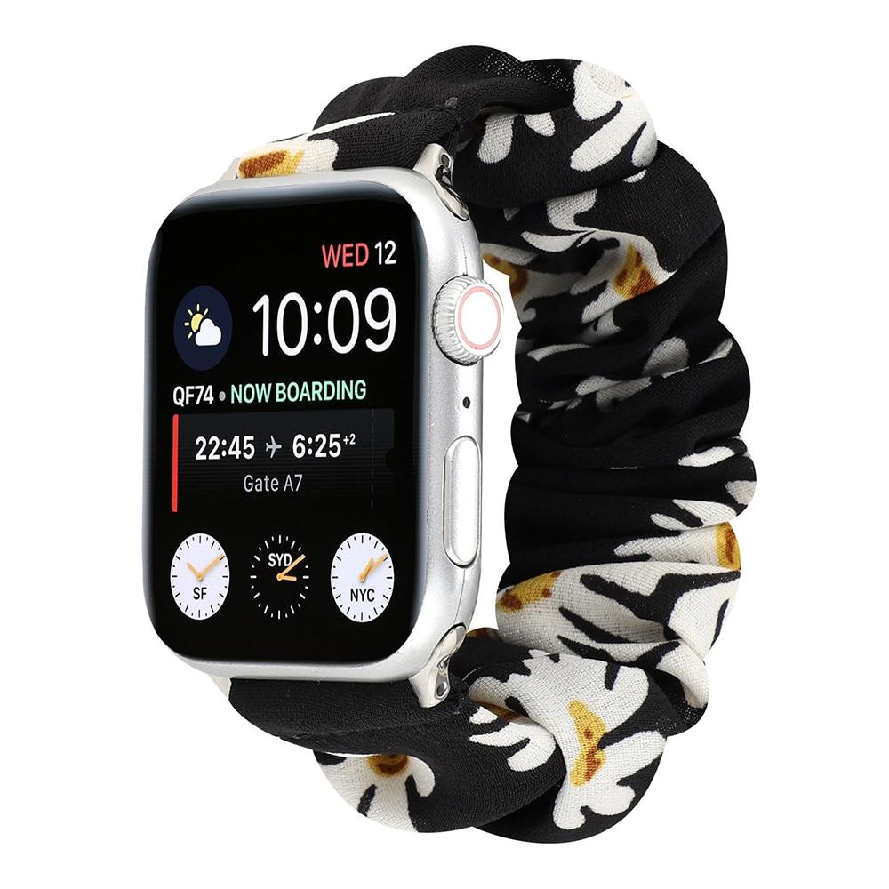 Watchbands Elastic Watch Strap For Apple Watch Band 38/44mm 2020 Fashion Print Ribbon Women Watchband length 12 25.4cm Christmas gift D30|Watchbands|