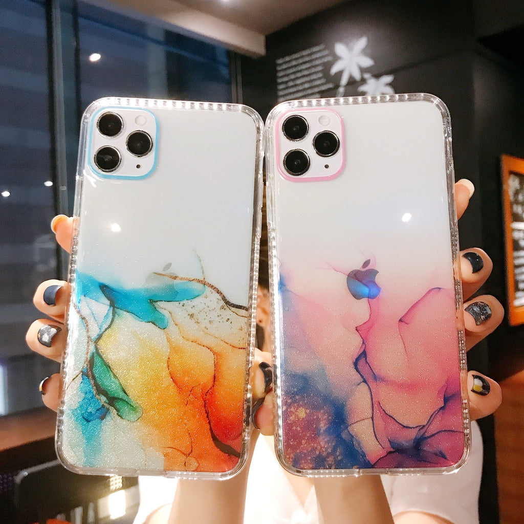 Fitted Cases Fantasy Watercolor Soft TPU For iPhone 12 Pro Max/11 Pro Max X XS XR 78Plus Case Shockproof Soft Silicone case for iPhone 12mini|Fitted Cases|