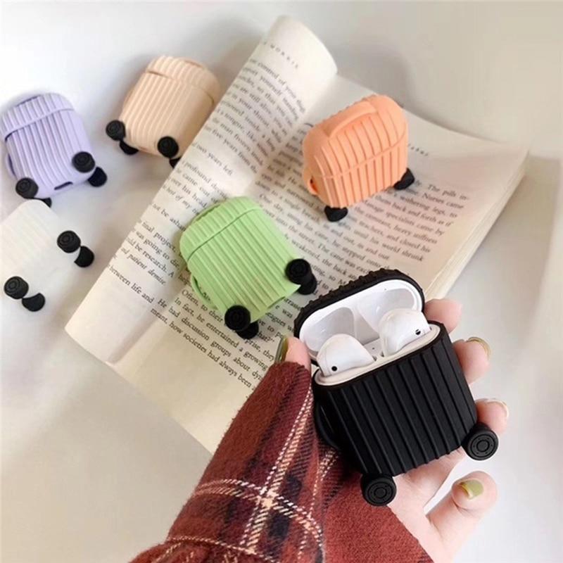 Earphone Accessories Apple Airpods Cover Soft Silicone strunk lovely Shockproof Case for AirPods Thickening Earphone anti-drop Protector Case - US Fast Shipping