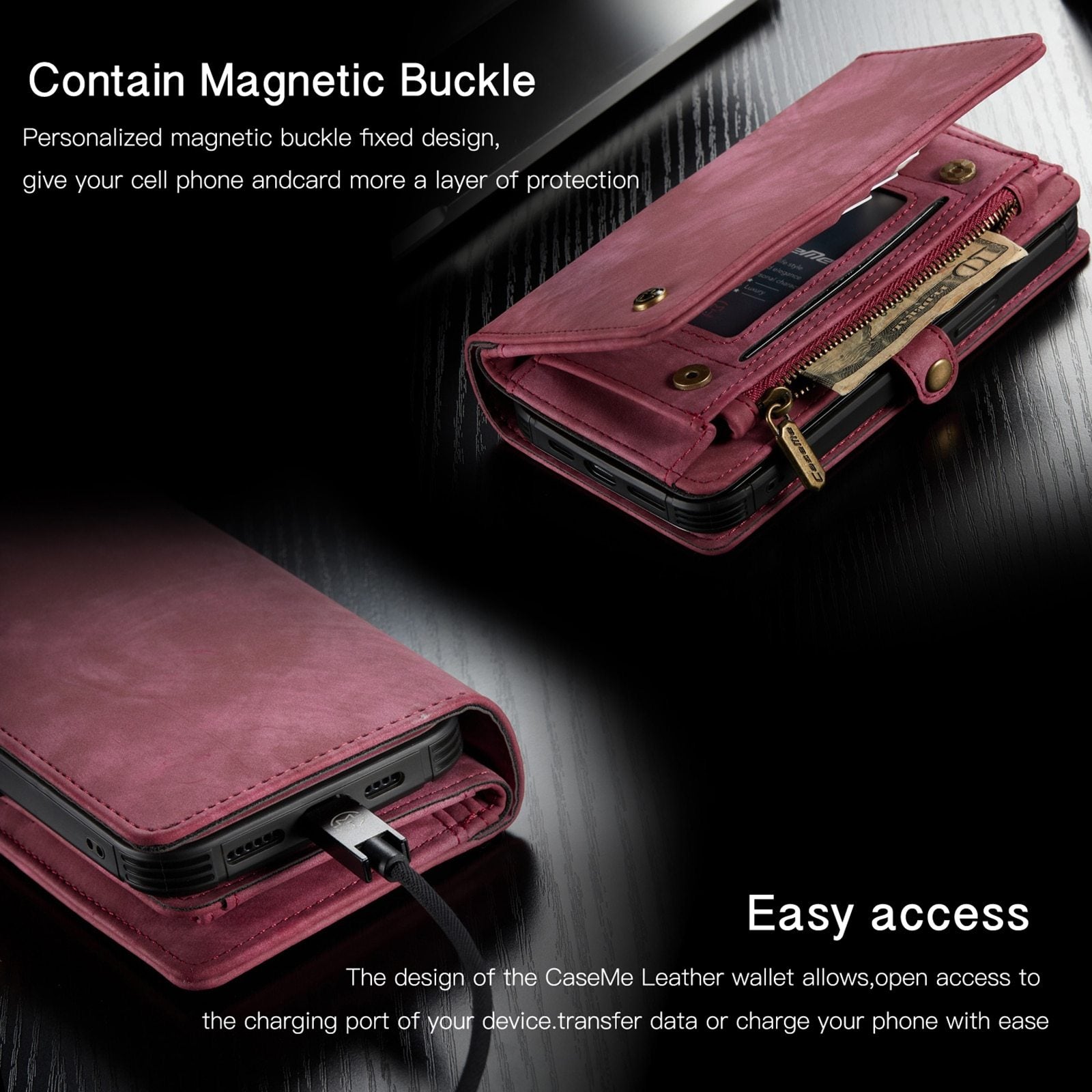 Custom leather wallet case for iPhone 12 Pro