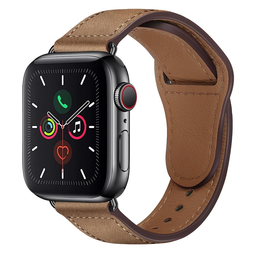 Watchbands Genuine Leather strap For Apple watch band 44 mm 40mm for iWatch 42mm 38mm bracelet for Apple watch series 5 4 3 2 38 40 42 44mm|Watchbands|
