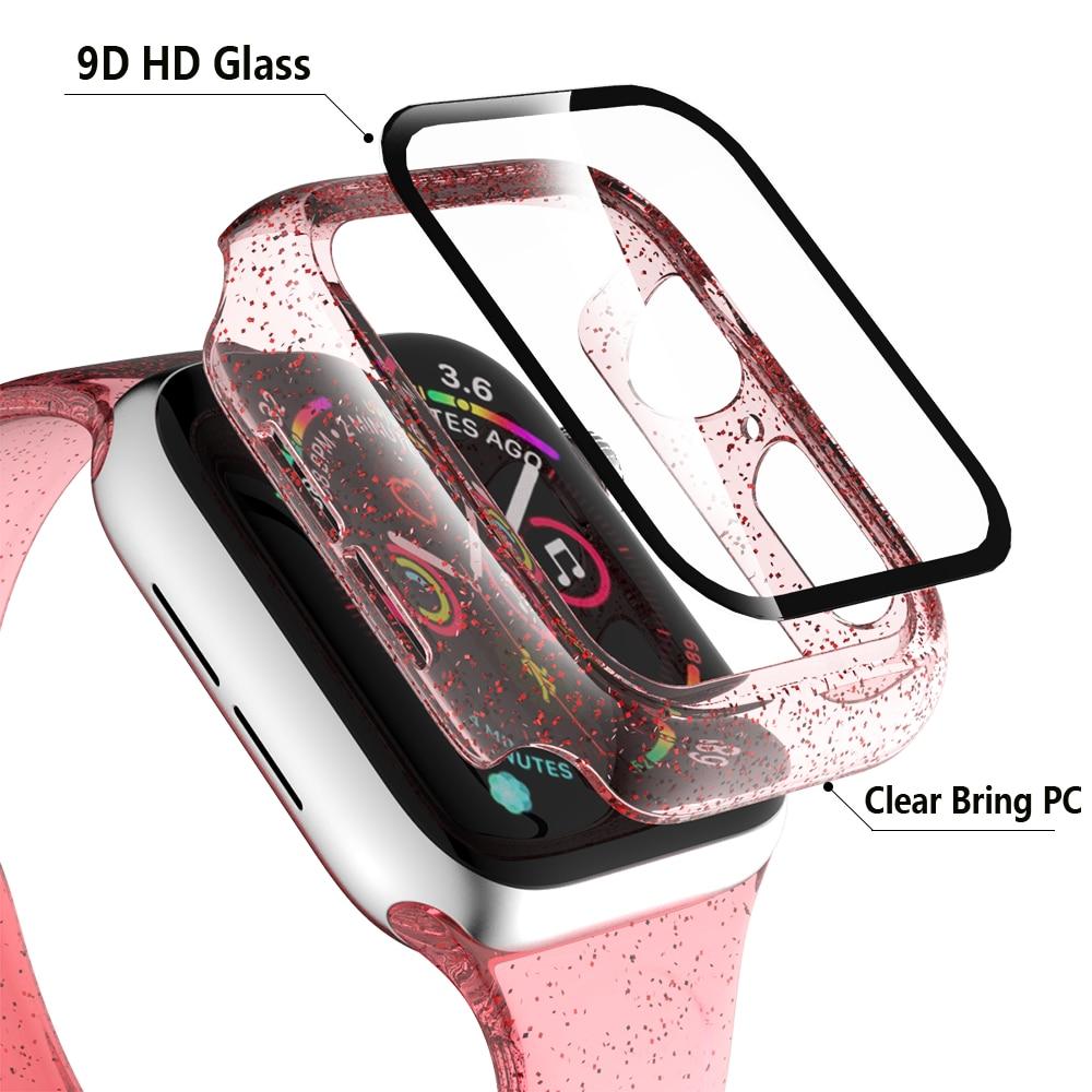 Watch Cases Glass Cover For Apple Watch Case iWatch 44mm 40mm 42mm 38mm Accessories Jelly Bumper iWatch Screen Protector series 6 5 4 |Watch Cases|
