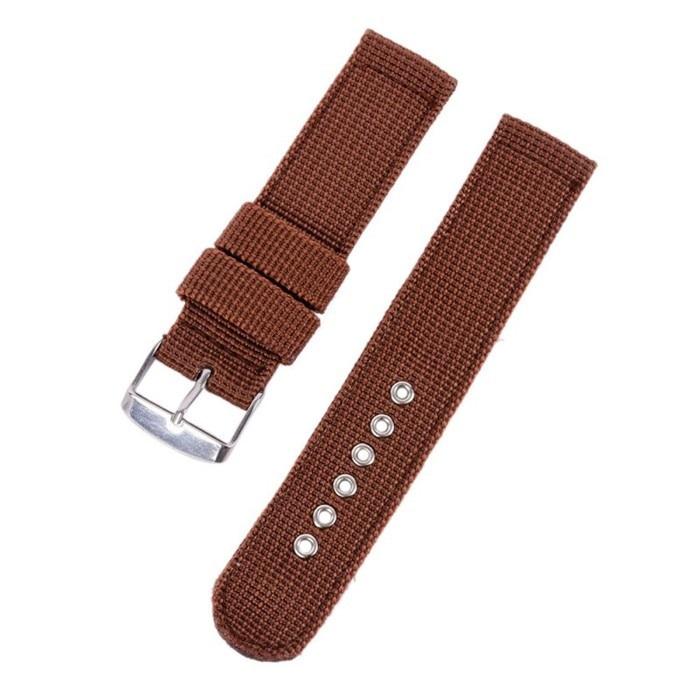 Watchbands Coffee Color / 18mm Military Army Nylon Wrist Watch Band Sports Outdoor Canvas Thicken Watches Strap