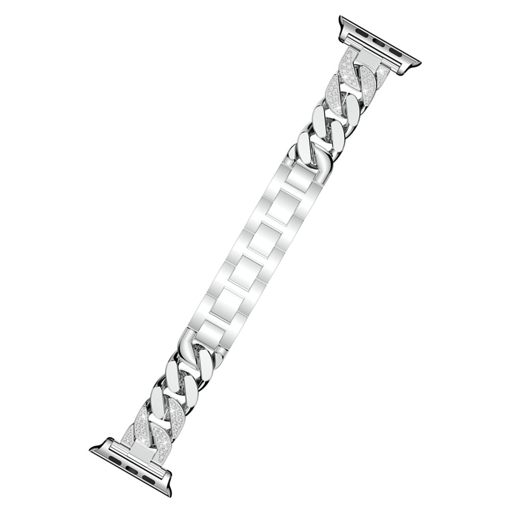 Apple watch Women Bracelet Diamond bling Chains Strap Metal Series 7 6