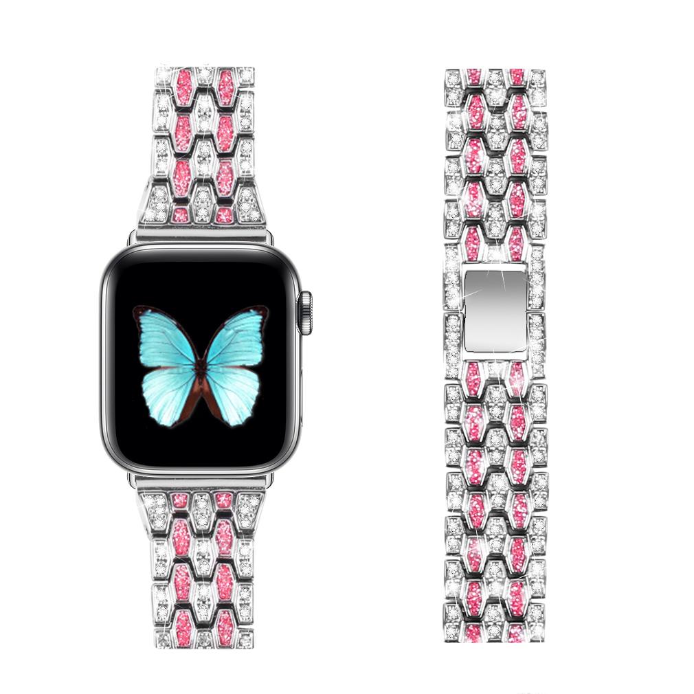 Watchbands Women Diamond Band For Apple Watch Series 6 5 4 Glitter Metal Bracelet Strap iWatch 38mm 40mm 42mm 44mm Ladies Luxury Wristband |Watchbands