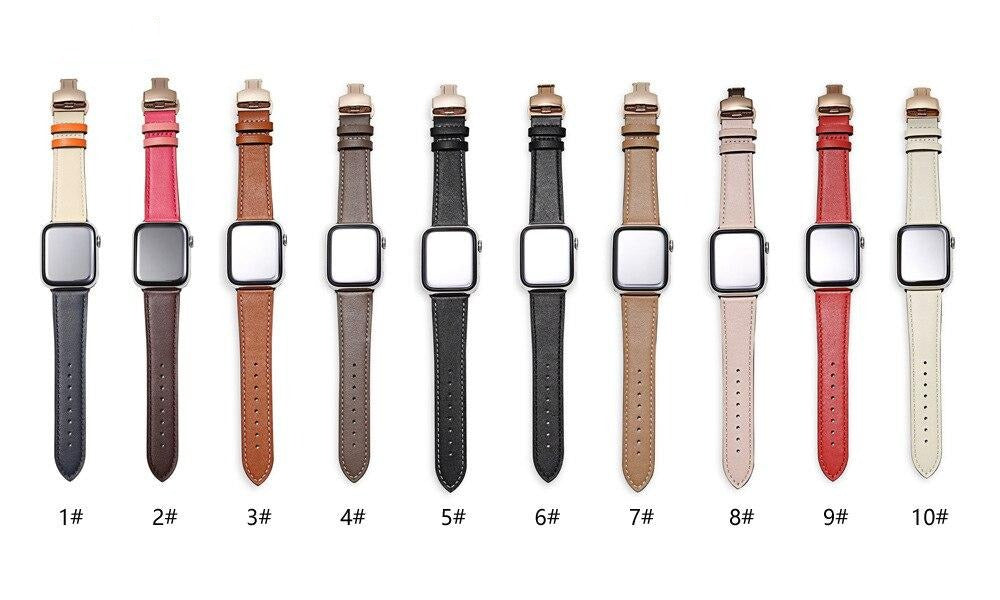 High-Quality Leather Strap Series 8 7 6 Butterfly Buckle Bracelet