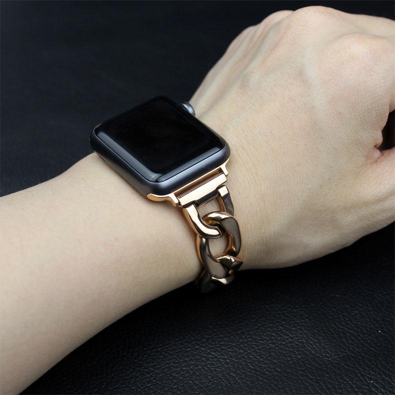accessories Apple Watch Series 6 5 4 3 2 Band, Chain link Bracelet Strap Metal Wrist Belt Replacement Clock Watch, 38mm, 40mm, 42mm, 44mm - US Fast Shipping