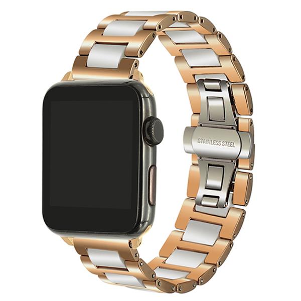 Apple Apple Watch Band ceramic two tone designer high end steel link strap 6