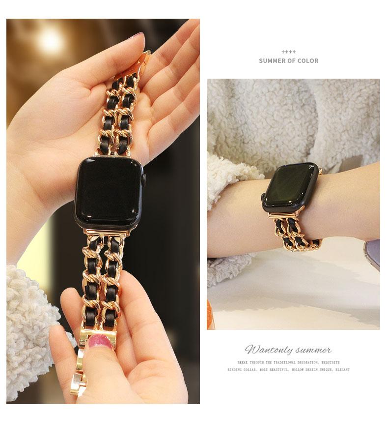 Watch Band Decorative with Rhinestones Nails Silicone Bracelet For