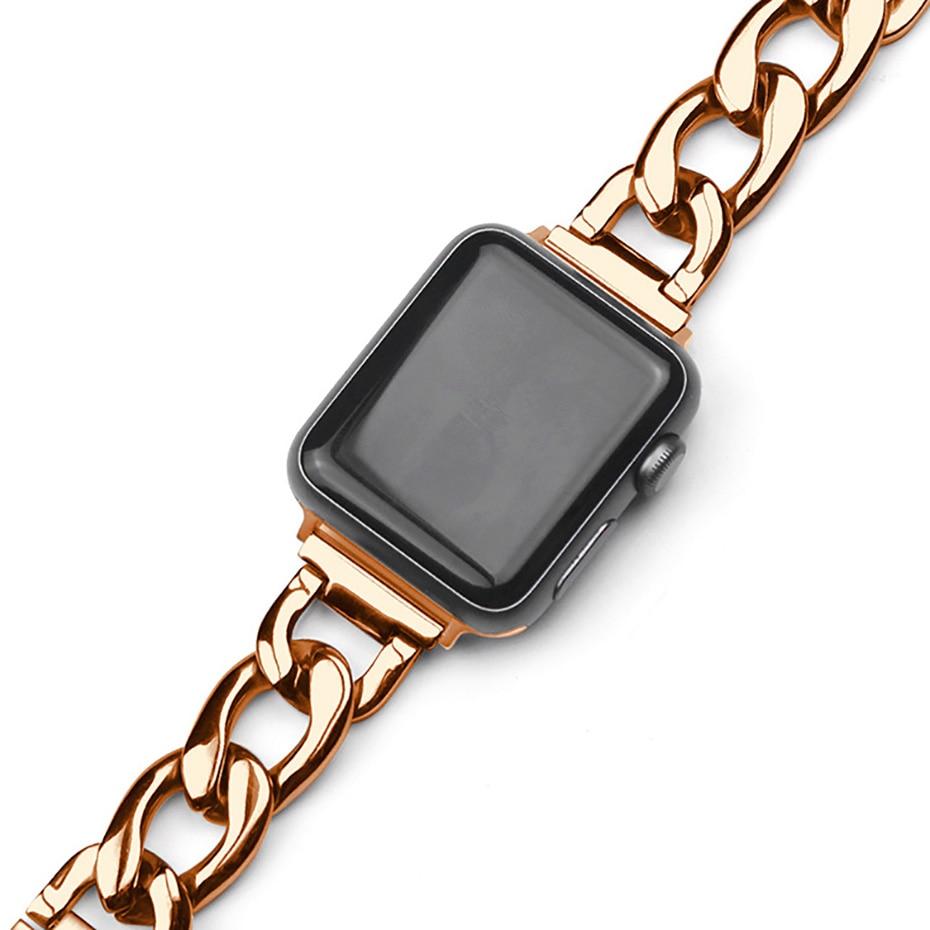 Fashion Leather Strap for Apple Watch Necklace Ultra Band 49mm