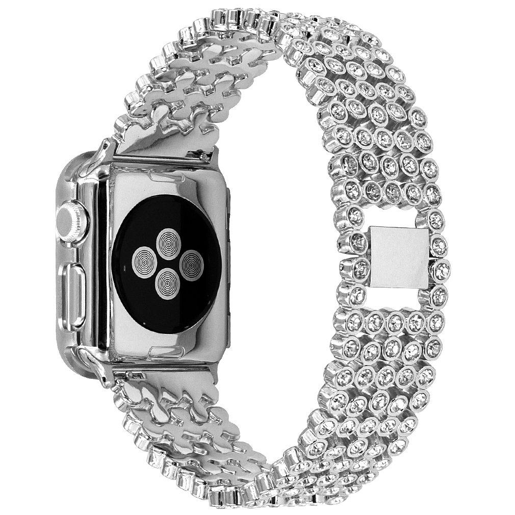 Watchbands Apple Watch Crystal rhinestone bling black or silver laides Band strap