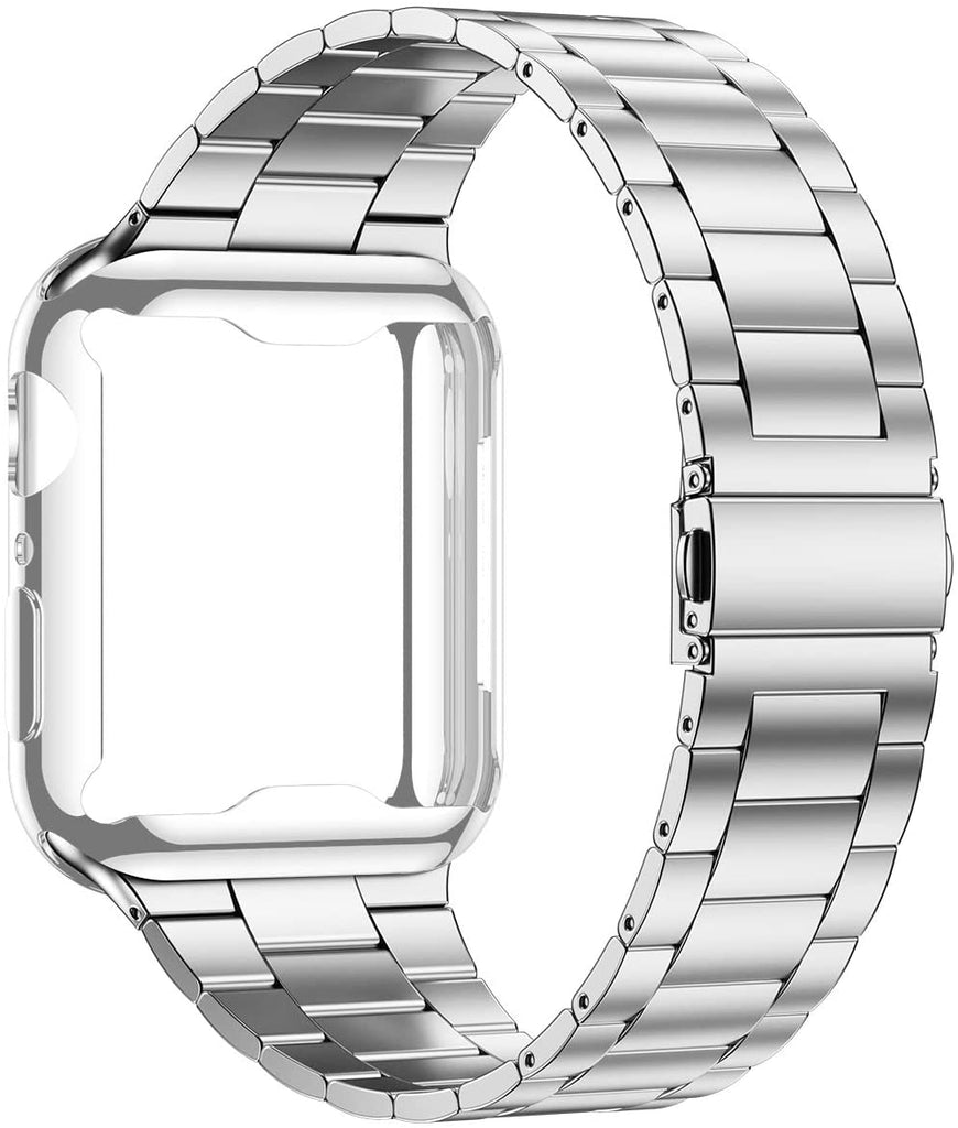 Watchbands Case Strap For Apple Watch Band Series 6 5 4 High Quality Steel Metal Bracelet Belt Accessories iWatch 38mm 40mm 42mm 44mm Wristband |Watchbands|