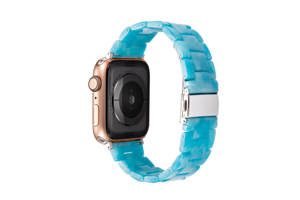 Watchbands Marble blue / 42mm or 44mm Resin Watch strap for apple watch 5 4 band 42mm 38mm correa transparent steel for iwatch series 5 4 3/2/1 watchband 44mm 40mm|Watchbands