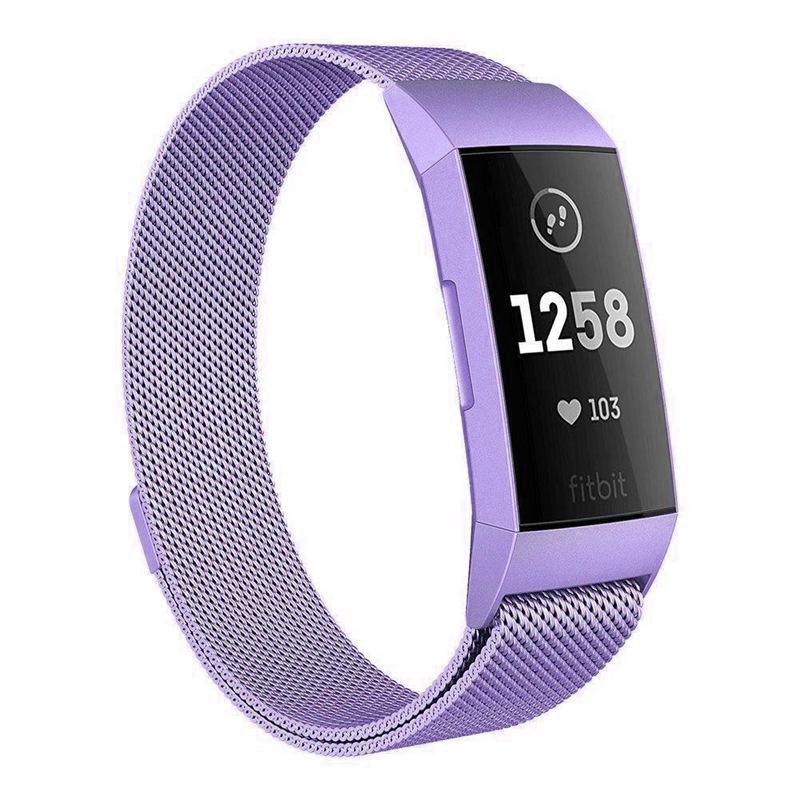 Watchbands Lavender purple / Charge 3 - S Fitbit charge 3/4 Band Replacement Wristband, Luxury Milanese loop steel Design For Men Women Smartwatch Bracelet Strap |Watchbands| Unisex