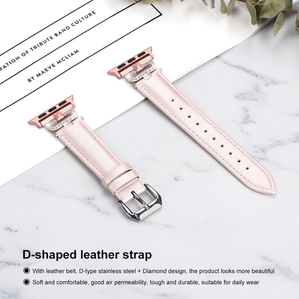 Watchbands Leather Replacement Strap for Apple Watch Band 38mm 42mm 40mm 44mm Women Bracelet Wristband for iWatch Series 6 SE 5 4 3 2 1|Watchbands|
