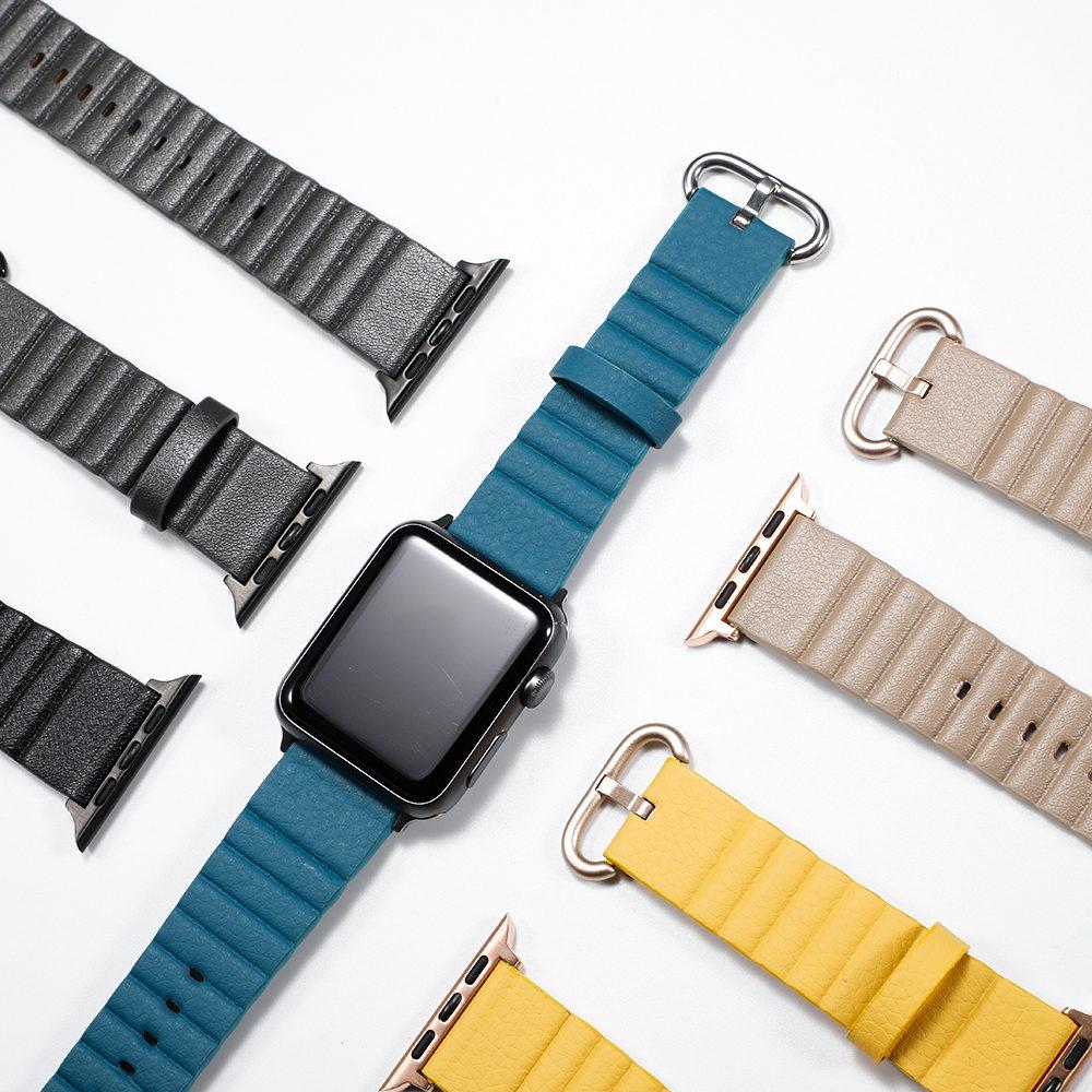 Watchbands Leather loop strap For Apple watch band 44mm 40mm 38mm 42mm Genuine Leather watchband belt bracelet iWatch serie 3 4 5 se 6 band|Watchbands