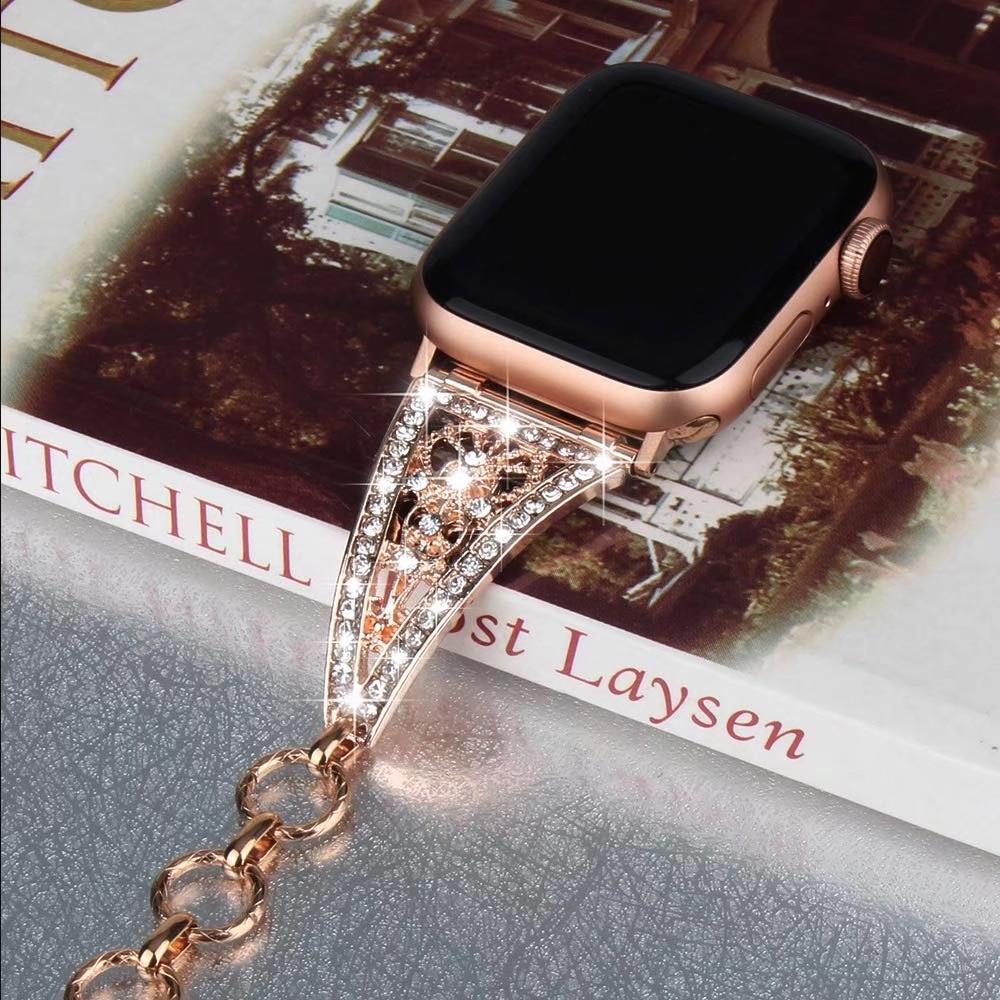 Watchbands Luxury Bling Diamond strap for Apple Watch Band Series 6 SE 5 4 3 Metal Strap Watch Bracelet For apple watch 42mm 40mm 38mm 44mm|Watchbands