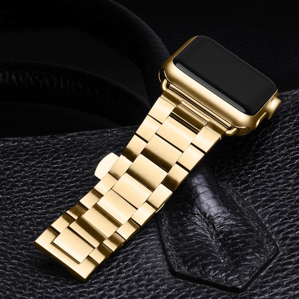 Watchbands Luxury Stainless Steel Strap+case For apple watch 44/40mm 42mm 38mm band Metal bracelet for iWatch Series 6 SE 5 4 3 wrist belt|Watchbands|