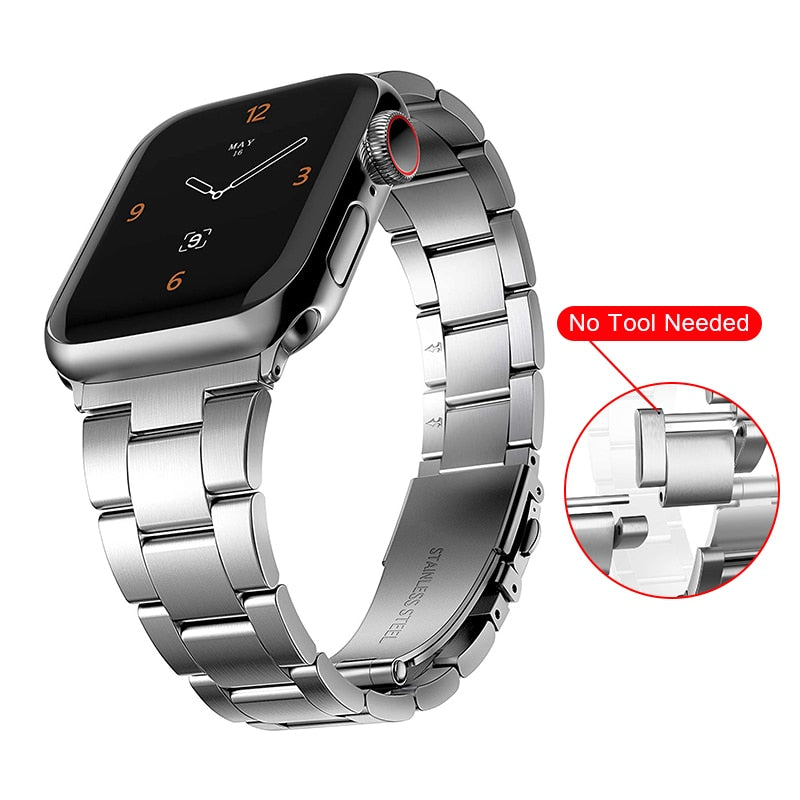 Metal Strap For Apple Watch Band Series 7 6 Luxury Slim Premium Steel