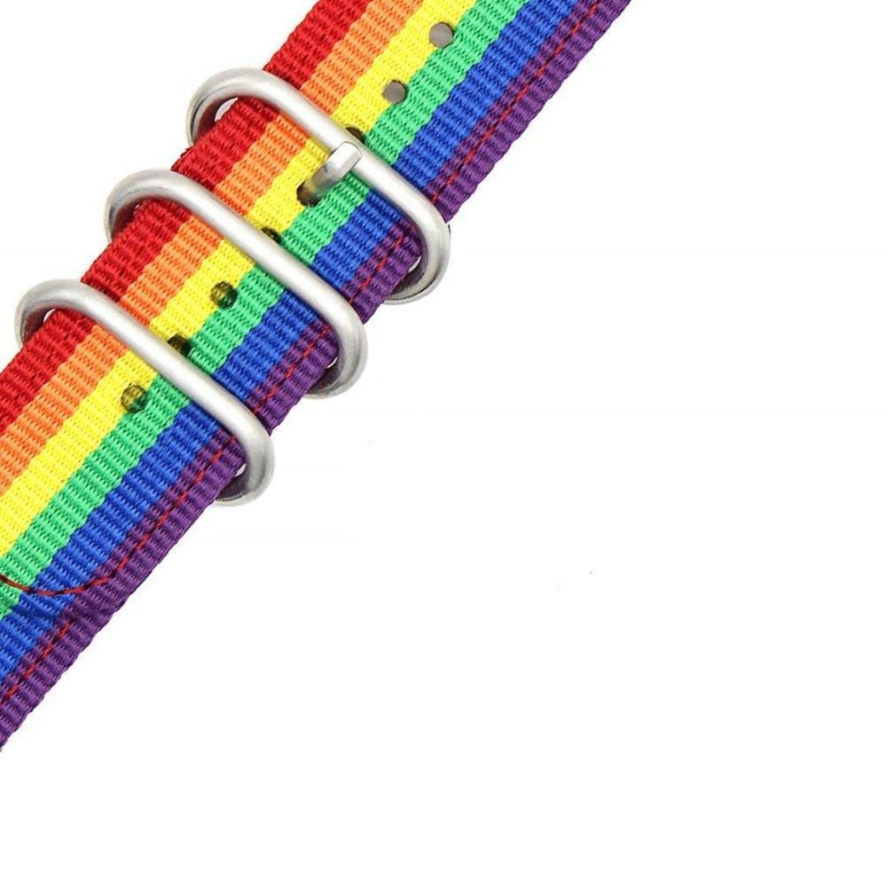 Watchbands Nato strap For Apple Watch band 44 MM 38MM iwatch band 42mm 40mm rainbow bracelet Woven Nylon correa apple watch 4 3 2 watchband|Watchbands|