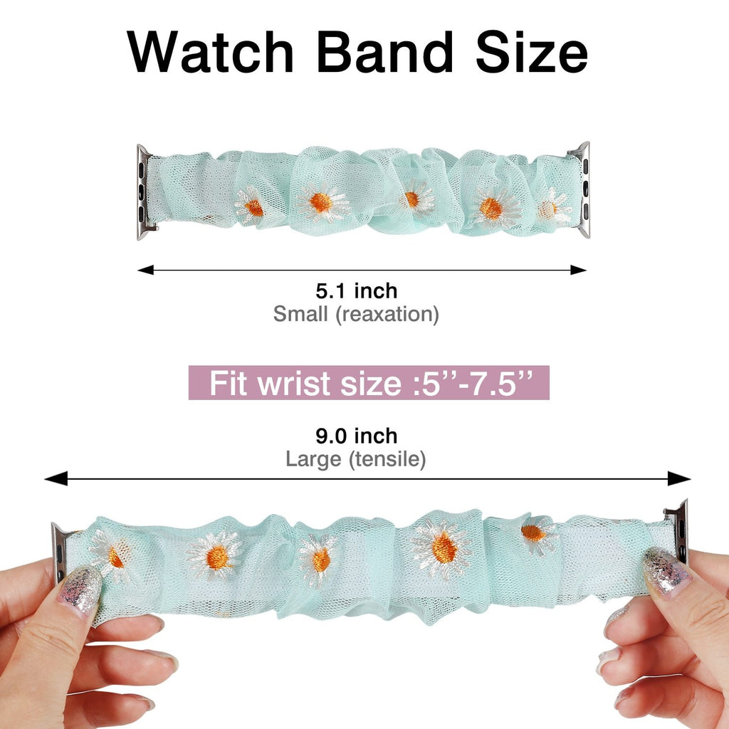 Watchbands Flamingo tropical chiffon breathable fabric, apple watch band straps 38 40 42 44 mm series 5 4 3 2 1