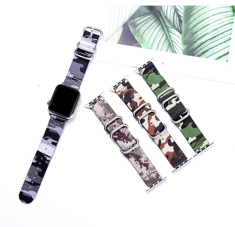 Watchbands Nylon Watchband for Apple Watch Band Series 5 4 3 2 1 Sport Bracelet 42mm 44mm 38mm 40mm Strap For iwatch Band Accessories|Watchbands