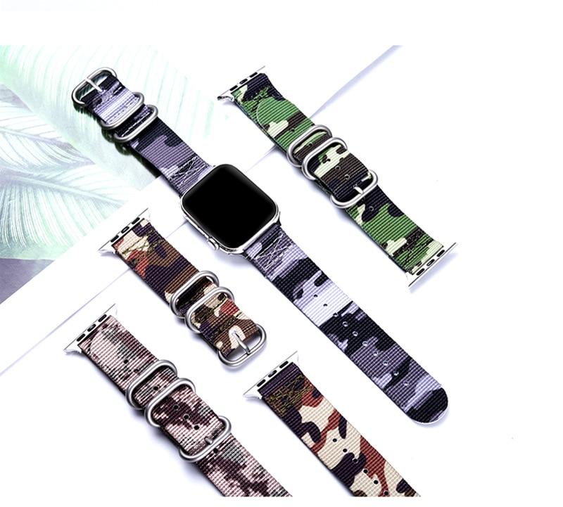 Watchbands Nylon Watchband for Apple Watch Band Series 5 4 3 2 1 Sport Bracelet 42mm 44mm 38mm 40mm Strap For iwatch Band Accessories|Watchbands