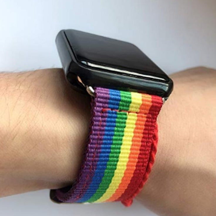 Watchbands Nylon strap For apple watch band 44 mm 30mm iwatch band 38mm 42mm rainbow Sport bracelet for apple watch series5 4 3 Accessories|Watchbands|