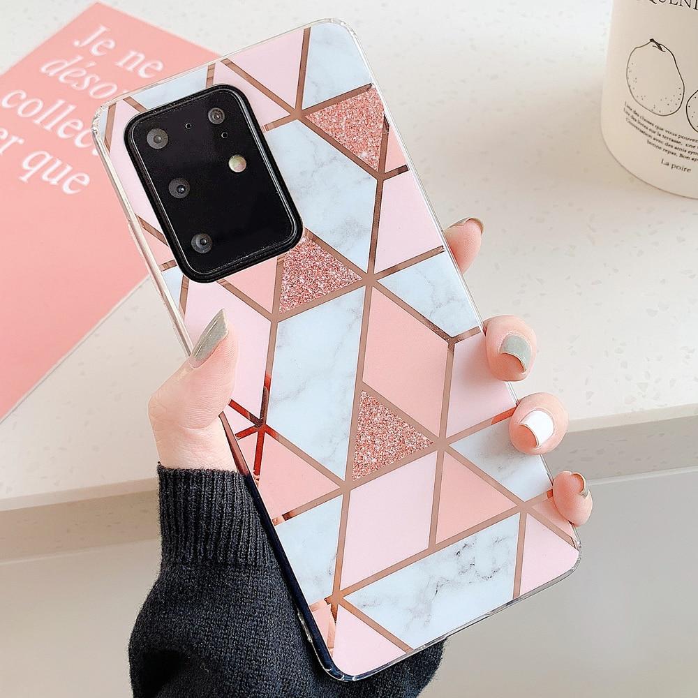 Phone Case & Covers Plating Marble Design Case for Samsung Galaxy 20 Ultra S10e S9 S8 S7 edge note 8 9 10 20 plus Phone Cases Soft Silicone Cover|Phone Case & Covers|