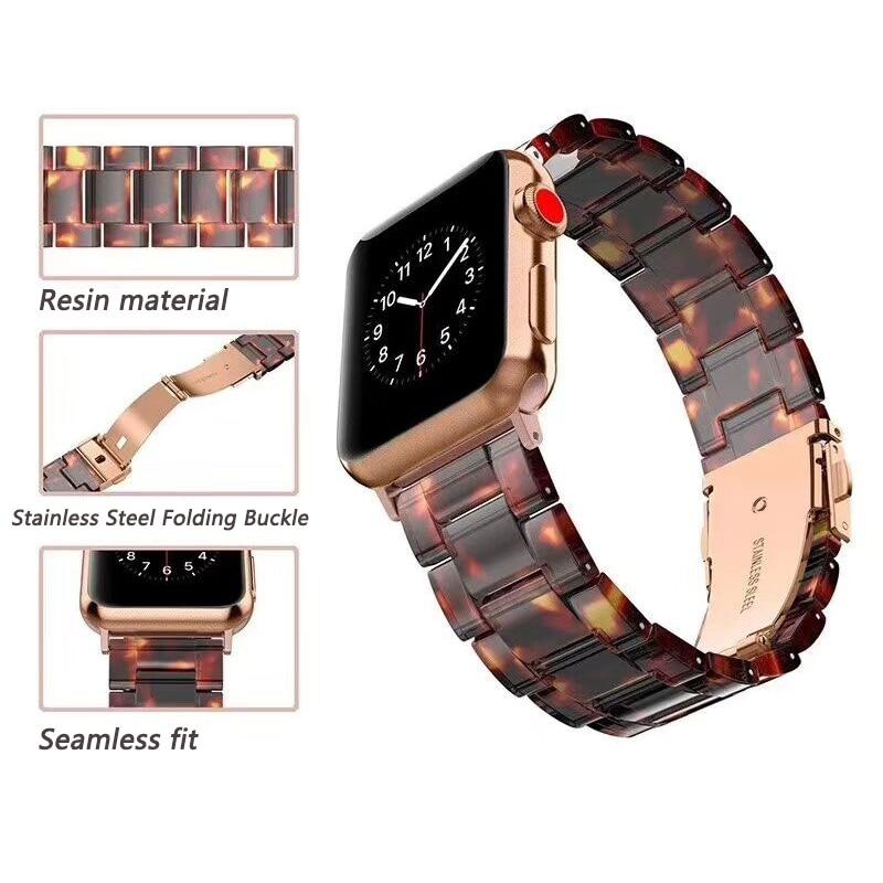 Watchbands Copy of Quality Resin Strap Imitation Ceramic Accessories watchband bracelet for apple watch series 6 5 4 Men Women Unisex iWatch 38mm/40mm 42mm/44mm